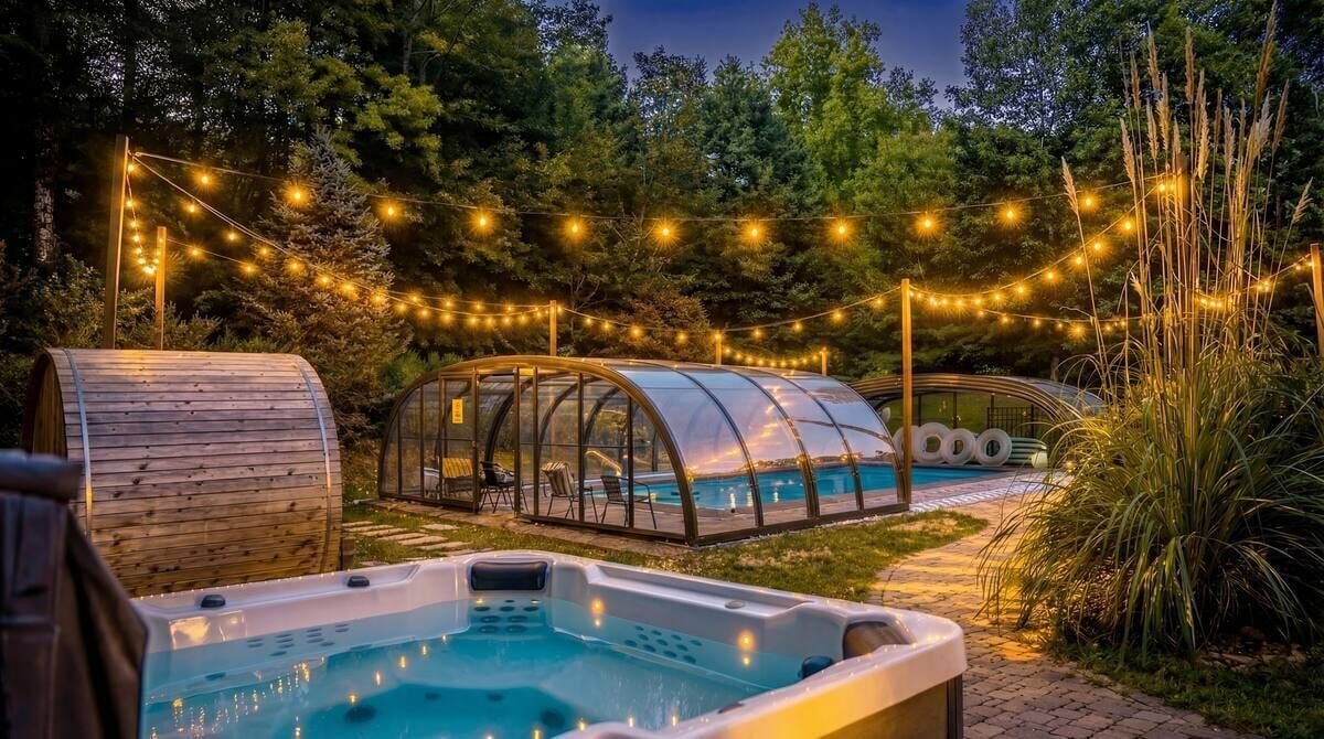 Hot tub and pool